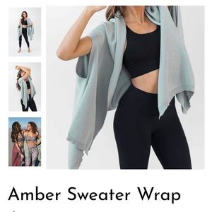 SAVVI Amber Sweater Wrap NWT - color: seaglass